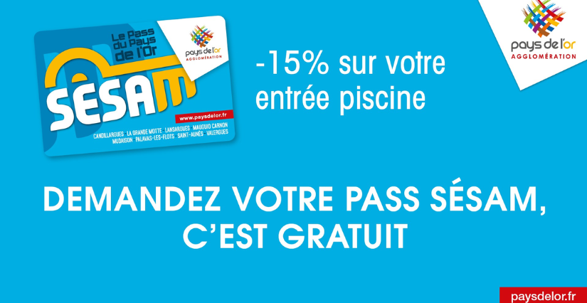 Carte Sésam : BON PLAN PROMO PISCINE pour les habitants du Pays de l'Or