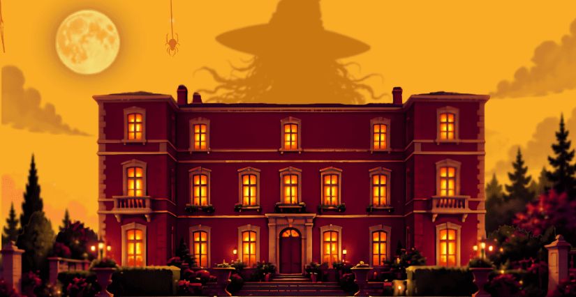 affiche halloween chateau de flaugergues