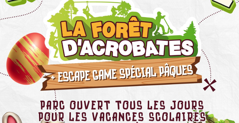 Chasse aux œufs & Escape Game spécial Pâques à la Forêt des Acrobates à Montagnac!