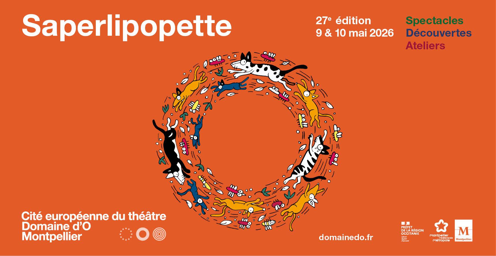 Festival jeunesse Saperlipopette 2026 au Domaine d'O à Montpellier