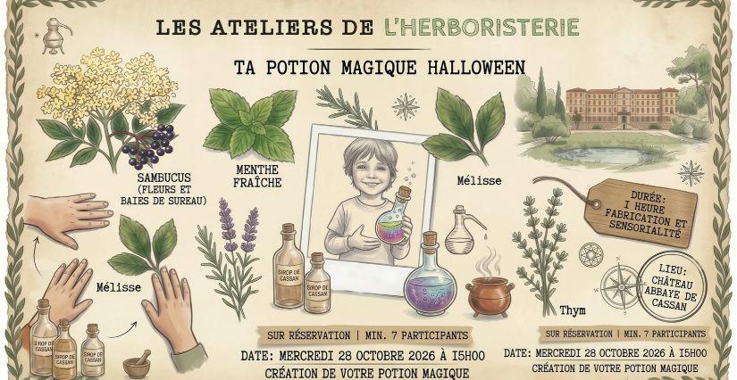  Un atelier nature special Halloween au Château Abbaye de Cassan près de Pézénas