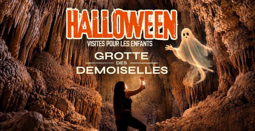 affiche halloween grotte des demoiselles